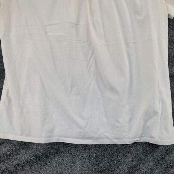 JMS Just My Size Round Neck Tunic Top Womens Plus Size 3X Short Sleeve White - Picture 7 of 14
